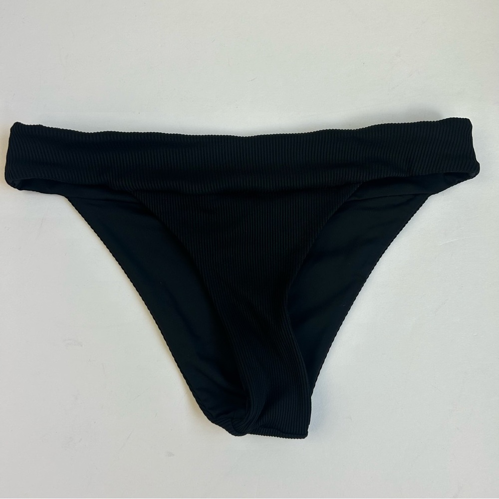 New L Space Black Reversible Bikini Bottom Beachy Coastal Vacation Pool Resort